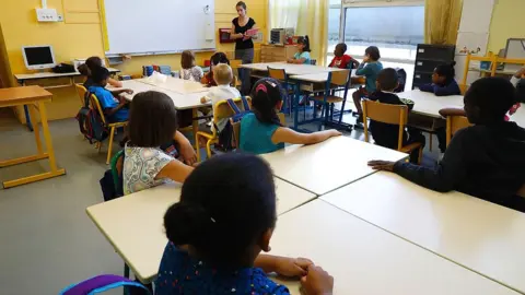 Getty Images Pupils in a primary-school classroom in Paris in September 2016