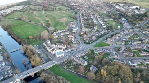 Aerial view of the Nairn bypass