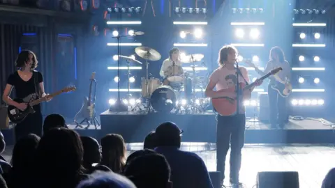 Getty Images Geese performing on Jimmy Kimmel Live! in October