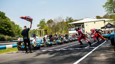 Buckmore Park: Kart drivers under way in 24-hour race