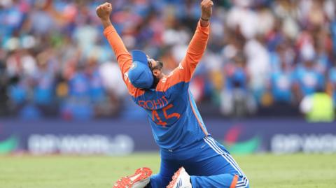 India captain Rohit Sharma celebrates
