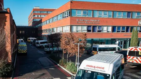 Getty Images General view of St George's Hospital