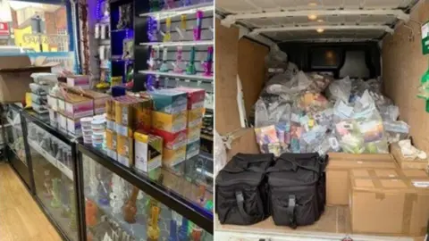 Kent Police Vapes and cigarettes seized by police