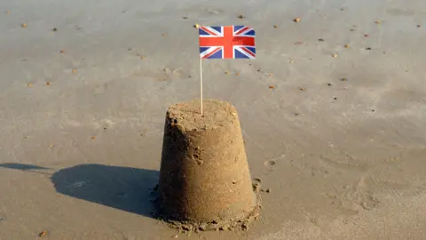 General view of a sandcastle