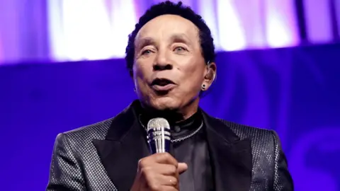 Smokey Robinson performs on stage as the stars come out for Byron Allen in Beverly Hills as he was honored with the 2023 UCLA Neurosurgery Visionary Award at The Beverly Hilton on October 11, 2023 in Beverly Hills, California