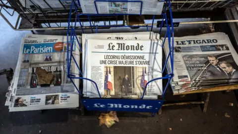 EPA newspapers with titles reflecting the political crisis