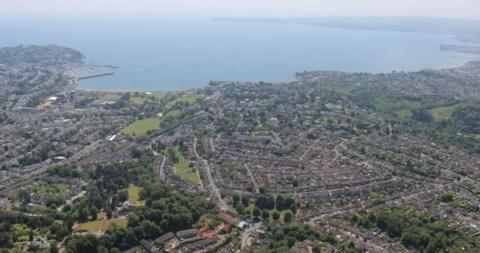An aerial view of Torbay