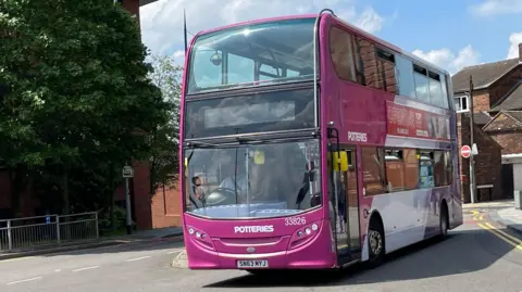 BBC A bus in Stoke-on-Trent