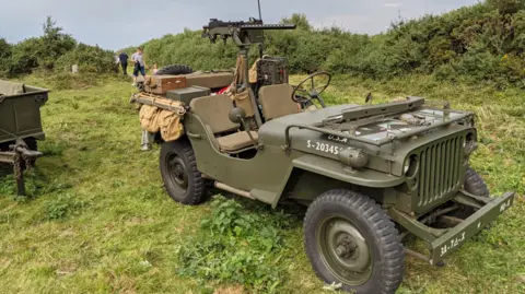 Exmoor National Park Authority A green American vehicle from World War II