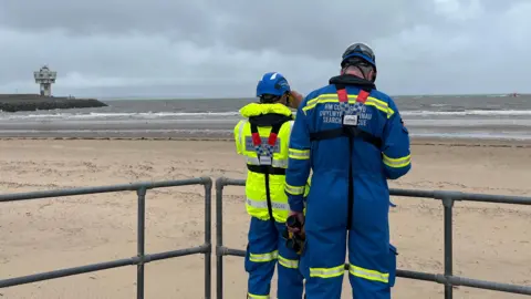 Coastguards lookout for Daniel Halliday at Crosby Beach