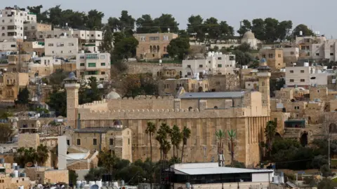 Reuters The Cave of the Patriarchs, also known as the Ibrahimi Mosque, in the old city in Hebron, in the occupied West Bank (9 February 2026)