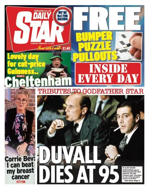 "Duvall dies at 95."