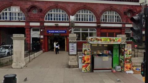 StreetView image of the entrance to Belsize Park Tube station