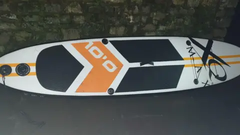 Allerdale Police Paddleboard with broken ankle leash
