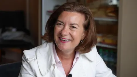 BBC A head and shoulders picture of Eluned Morgan, Wales' first minister.