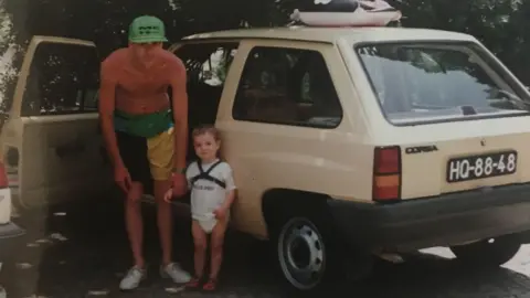 PA Media Jason Evans with his dad Jonathan