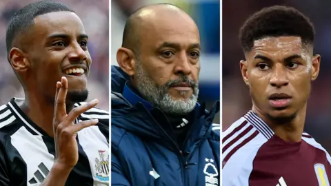 A split picture of Alexander Isak, Nuno Espirito Santo and Marcus Rashford