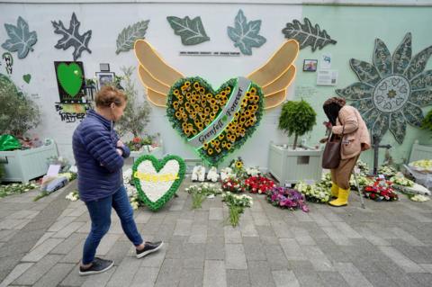 The Grenfell memorial wall