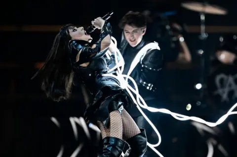 Getty Images Romania performs at Eurovision