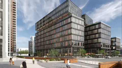 Belfast Harbour A digital mock-up of the new office space given permission at Belfast Harbour