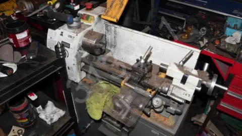 Nottinghamshire Police Machinery found in Knowles' makeshift gun factory