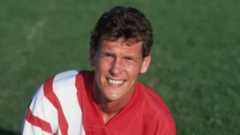 Getty Images Ex-Liverpool defender Gary Gillespie pictured in his football kit