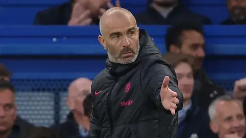 Chelsea boss Enzo Maresca on the touchline