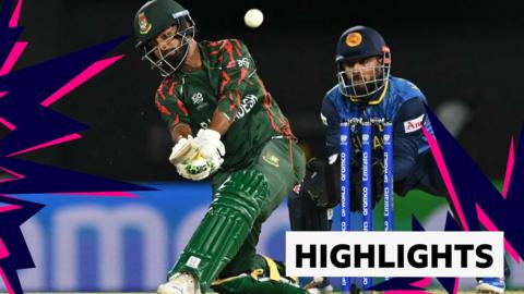 Bangladesh's Tawhid Hridoy hits a 6