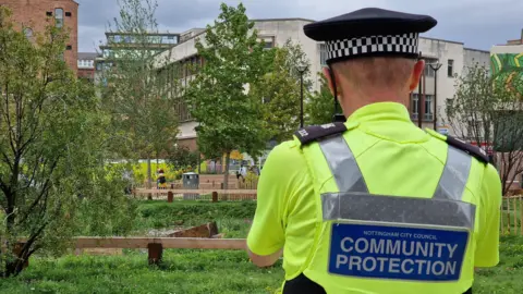 A Community Protection Officer In The Green Heart, Nottingham