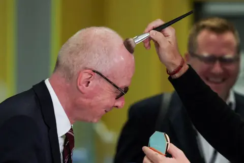 Phil Noble/REUTERS  British MP Pat McFadden prepares to attend an interview at Britain's Labour Party's annual conference in Liverpool, Britain, September 24, 2024. 