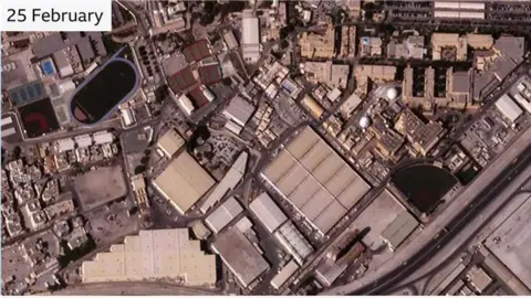 Source: Planet Labs PBC, 2026 Satellite imagery of a US naval base in Bahrain