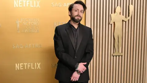 Getty Images Kieran Culkin arrives for the 31st Annual Screen Actors Guild awards at the Shrine Auditorium in Los Angeles, February 23, 2025