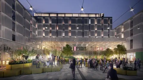 LDRS An artist's impression of how part of the new Falmouth University campus at Truro's Pydar could look