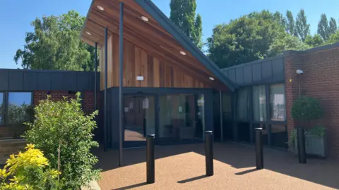 New entrance at Hayward House at Nottingham City Hospital