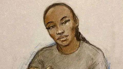 Sketch of Gabrielle Carrington