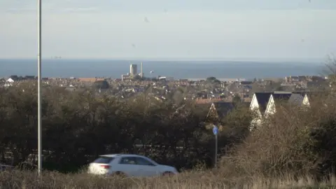 A view of the sea over Whitstable and surrounding countryside, which campaigners say will be blocked by a new housing development.