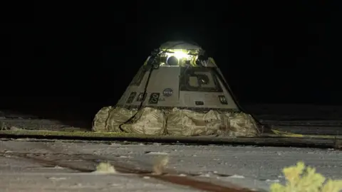 Boeing Boeing's Starliner on land