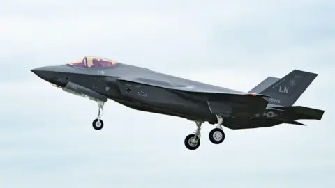 Getty Images F-35A Lightning II of the 495th Fighter Squadron at RAF Lakenheath