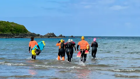 Swimmers at Bigbury