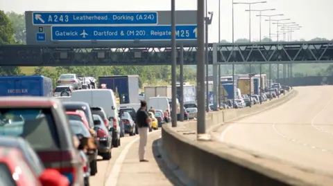 Getty Images Traffic on the M25