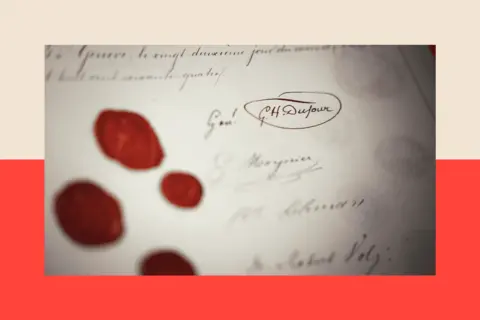 BBC / Matt Goddard Copies of the original Geneva conventions