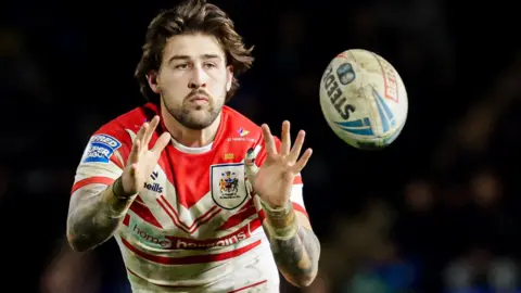 Joe Shorrocks in action for St Helens