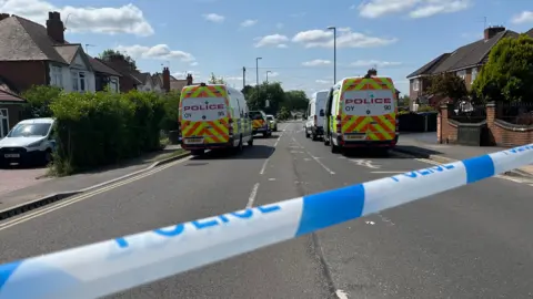 Police cordon in Derby
