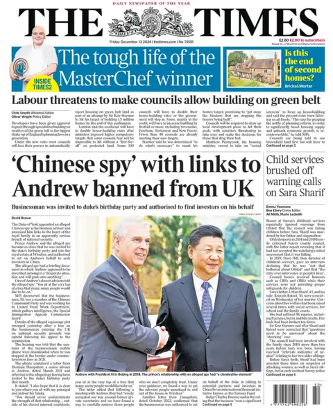  "'Chinese spy' with links to Andrew banned from UK". 