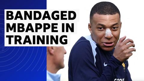 Kylian Mbappe at France training
