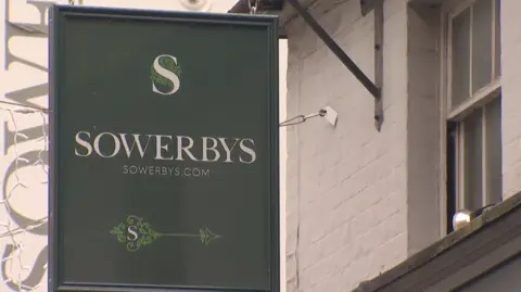 Martin Giles/BBC Sowerbys sign