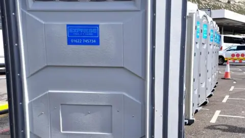 Ysgol Gymraeg Gwynllyw Portable toilets at Dover