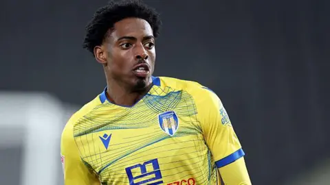 Kyreece Lisbie in action for Colchester United 