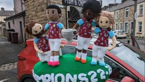 Kim Long Burnley FC post box topper 