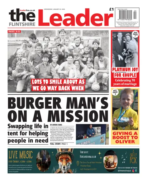 Flintshire Leader Front page of the Flintshire Leader